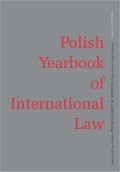 2013 Polish Yearbook of International Law vol. XXXIII