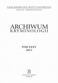 Archiwum Kryminologii, tom XXXV 2013
