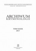 Archiwum Kryminologii, tom XXXIX 2017