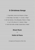 5 Christmas Songs Sheet Music for Violin & Piano