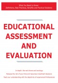Educational assessment and evaluation - What You Need to Know: Definitions, Best Practices, Benefits and Practical Solutions