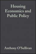 Housing Economics and Public Policy