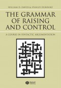 The Grammar of Raising and Control