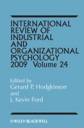 International Review of Industrial and Organizational Psychology, 2009 Volume 24