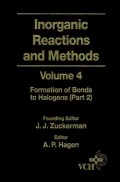 Inorganic Reactions and Methods, The Formation of Bonds to Halogens (Part 2)