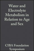 Water and Electrolyte Metabolism in Relation to Age and Sex, Volumr 4