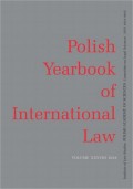 2018 Polish Yearbook of International Law vol. XXXVIII
