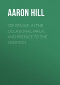'Of Genius', in The Occasional Paper, and Preface to The Creation