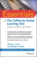 Essentials of the California Verbal Learning Test