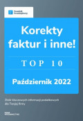 Korekty faktur i inne.Top10 październik 2022.