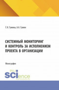 Системный мониторинг и контроль за исполнением проекта в организации. (Бакалавриат, Магистратура). Монография.