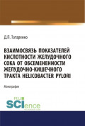Взаимосвязь показателей кислотности желудочного сока от обсеменённости желудочно-кишечного тракта Helicobacter pylori. (Аспирантура, Магистратура). Монография.