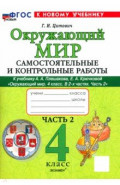 Окружающий мир. 4 класс. Самостоятельные и контрольные работы к учебнику А. А. Плешакова. Часть 2