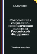 Современная социально-экономическая политика Российской Федерации