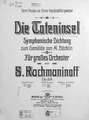 Die Coteninsel Symphonische Dichtung zum Gemalde von A. Bocklin