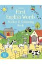 First English Words Sticker & Colouring Book