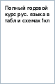 Полный годовой курс русского языка в таблицах и схемах. 1 класс